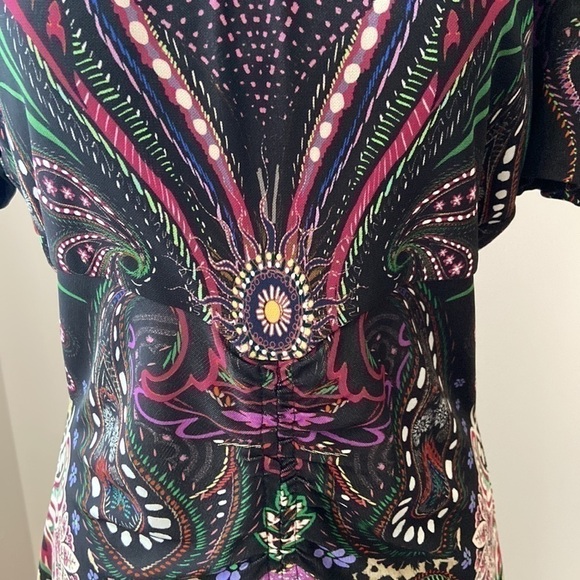 ROBERTO CAVALLI l Paisley Print Crewneck Dress - Picture 5 of 15